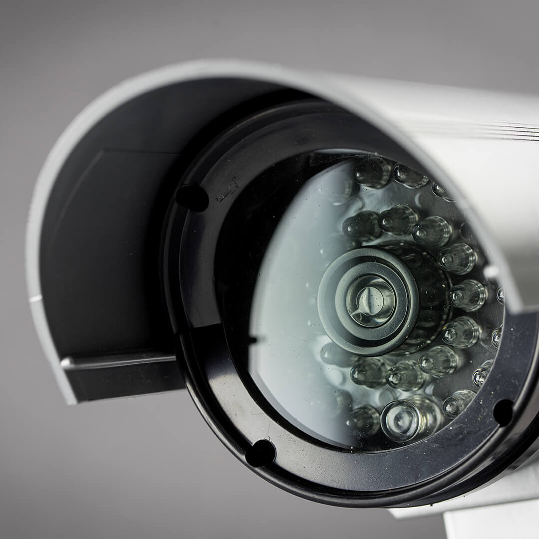a surveillance camera up close