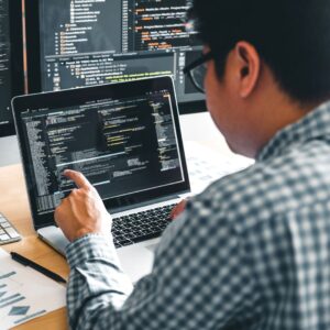 img of someone working on a computer